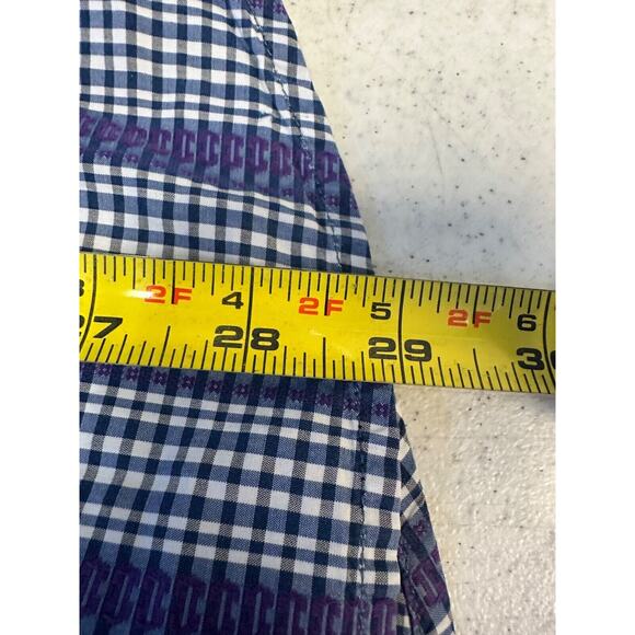 Robert Graham L Purple Striped Embroidered Flip Cuff Button Shirt Designer D59 - Picture 8 of 8